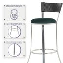 Ver imagem 4 de Banqueta Bistro para Bar, Cozinha, Balcão em Alumínio e Fibra Tc Zanutto 5 Unidades Preta