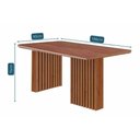 Ver imagem 4 de Conjunto: Mesa de Cozinha Ester Tampo Madeirado 180x90cm e 6 Cadeiras Fernanda Cinamomo - Carvalho/