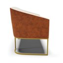 Ver imagem 6 de Sofá 2 Lugares Namoradeira Industrial Dourado Stella Noz/linho D03 - D’Rossi