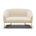 Ver imagem 5 de Sofá 2 Lugares Namoradeira Industrial Dourado Stella Noz/linho D03 - D’Rossi