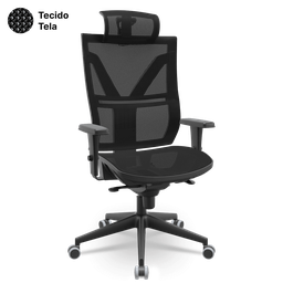 Cadeira Presidente Darix Mesh Giratória Braços Reguláveis 3d e Encosto de Cabeça - 4