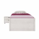 Ver imagem 5 de Cama Solteiro com 3 Gavetas e 1 Mesa de Cabeceira Charme Branco/Lavado