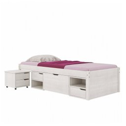 Cama Solteiro com 3 Gavetas e 1 Mesa de Cabeceira Charme - 3