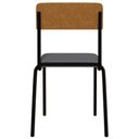 Ver imagem 7 de Kit 03 Cadeiras Estofada para Sala de Jantar Sense Preto C01 Linho Cinza Claro Courino Caramelo - Ly