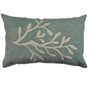 Ver imagem 1 de Capa Almofada Retangular Linho Aplique Boucle Verde 30x50cm