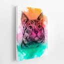 Ver imagem 2 de Quadro Gato Pets Animais Aquarela Arte Canvas 30x40cm