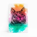 Ver imagem 1 de Quadro Gato Pets Animais Aquarela Arte Canvas 30x40cm