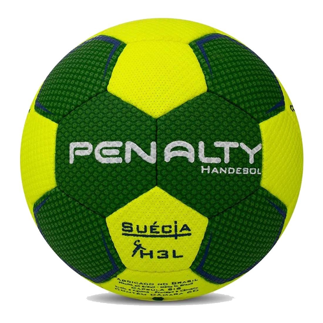 Bola Handebol Masculino Suécia H3L Ultra Grip X Penalty - Amarelo/Verde - 2
