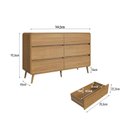 Ver imagem 3 de Cômoda Infantil 144,5cm com 6 Gavetas Cv004 Linha Curve Completa Móveis