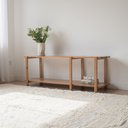 Ver imagem 2 de Rack Laguna 150cm com 2 Prateleiras Amêndoa