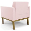 Ver imagem 7 de Poltrona Base Madeira Castanho Kit 2 Ana Suede Rosa Bebê - Ibiza