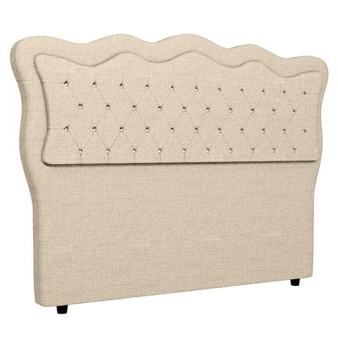 Cabeceira Casal King Cama Box 195cm Oregon I02 Linho Bege - Mpozenato