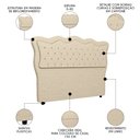 Ver imagem 3 de Cabeceira Casal King Cama Box 195cm Oregon I02 Linho Bege - Mpozenato