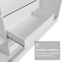 Ver mais imagens de Guarda-Roupa Casal 100% MDF com Pés 3 Portas Branco/Rustic Malta Madesa