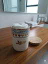 Ver imagem 4 de Pote de Porcelana Branco com Tampa de Bambu Natural