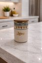Ver imagem 3 de Pote de Porcelana Branco com Tampa de Bambu Natural