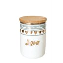 Ver imagem 1 de Pote de Porcelana Branco com Tampa de Bambu Natural