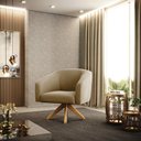 Ver imagem 2 de Cadeira Sala de Jantar Giratória Ma30 Kit 2 Stella Suede D03 - D’Rossi