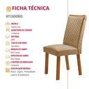 Ver imagem 5 de Conjunto com 2 Cadeiras Lira MDF para Sala de Jantar Moderna Mobília