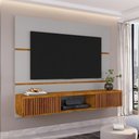 Ver imagem 2 de Painel para Tv de até 65 Polegadas Ambar Pintura Ripado Naturalle com Off White