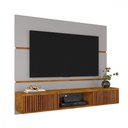 Ver imagem 1 de Painel para Tv de até 65 Polegadas Ambar Pintura Ripado Naturalle com Off White