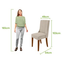 Kit 2 Cadeiras Celina - Lopas Boucle Bege/frassino - 2