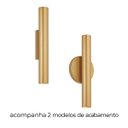 Ver imagem 4 de Arandela Tubo Cilindro Cyla 30cm Champanhe 2 Fachos P/ 2 Led Mr11 St2773