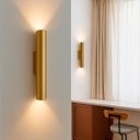 Ver imagem 7 de Arandela Tubo Cilindro Cyla 30cm Champanhe 2 Fachos P/ 2 Led Mr11 St2773