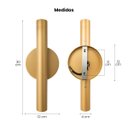 Ver imagem 3 de Arandela Tubo Cilindro Cyla 30cm Champanhe 2 Fachos P/ 2 Led Mr11 St2773