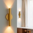 Ver imagem 5 de Arandela Tubo Cilindro Cyla 30cm Champanhe 2 Fachos P/ 2 Led Mr11 St2773