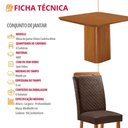 Ver imagem 7 de Mesa de Jantar Eloise 4 Lugares Quadrada MDF Laminado 90cm Marrom Moderna