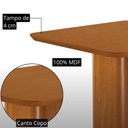 Ver imagem 6 de Mesa de Jantar Eloise 4 Lugares Quadrada MDF Laminado 90cm Marrom Moderna