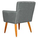 Ver imagem 3 de Kit 2 Poltronas Decorativa para Sala de Estar Cecília Linho Cinza - Montanaris Decor Md Montanaris D