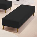 Ver imagem 6 de Puff Decorativo Bali W01 Pés Palito 170x60cm Suede Preto - Lyam Decor