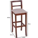 Ver imagem 6 de Banqueta Olímpia Madeira Maciça Castanho