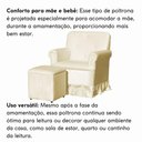 Ver imagem 7 de Poltrona de Amamentação com Balanço e Puff Lavínia Veludo Veludo Bege