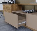 Ver imagem 2 de Rack Paris 2 Gavetas e 1 Porta Kappesberg M943 para TV 50 Polegadas Cor Nogueira Fendi