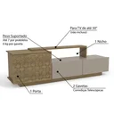 Ver imagem 6 de Rack Paris 2 Gavetas e 1 Porta Kappesberg M943 para TV 50 Polegadas Cor Nogueira Fendi