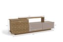 Ver imagem 5 de Rack Paris 2 Gavetas e 1 Porta Kappesberg M943 para TV 50 Polegadas Cor Nogueira Fendi