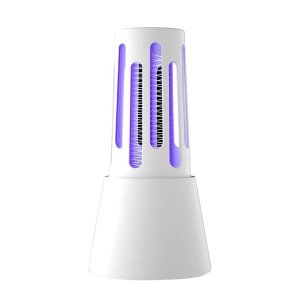 Abajour Armadilha Mata Mosquito Pernilongo Inseto Mosca Led Usb Branco