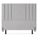 Ver imagem 1 de Cabeceira Casal 140 Cm Linho Frame Estofada Cama Box Moderna:cinza Claro