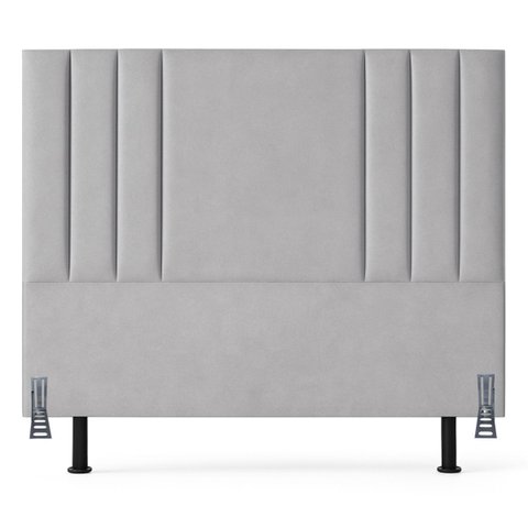 Cabeceira Casal 140 Cm Linho Frame Estofada Cama Box Moderna:cinza Claro