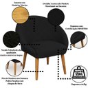 Ver imagem 3 de Kit 2 Cadeira Poltronas Resistente para Salão Decorativa Pés de Madeira Resistente Luxo
