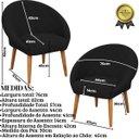 Ver imagem 2 de Kit 2 Cadeira Poltronas Resistente para Salão Decorativa Pés de Madeira Resistente Luxo