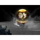 Ver imagem 2 de Luminária Abajur Globo Homem na Lua Led Usb Enfeite Decorativo Esfera de Vidro 3d Base de Madeira