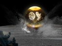 Ver imagem 2 de Luminária Abajur Globo Homem na Lua Led Usb Enfeite Decorativo Esfera de Vidro 3d Base de Madeira