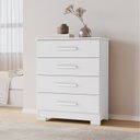 Ver imagem 1 de Cômoda 4 Gavetas Compacta 64cm Lídia Branco
