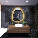 Ver imagem 4 de Espelho Orgânico Decorativo Lapidado com Led 60x40 Cm E02 para Sala, Quarto, Banheiro, 3000k 110v