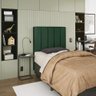 Cabeceira Estofada Cama Box Solteiro Carla 90cm Verde Escuro - 6