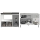 Ver imagem 4 de Gabinete Cozinha Armário Balcão de Pia 120 Cm Aline e Balcão para Fogão Cooktop 4 Bocas e Forno Alan